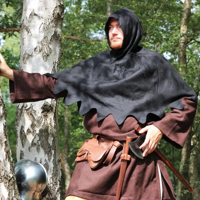 Leonardo Carbone Wollen Kaproen, Zwart 3 Leonardo Carbone Wollen Kaproen, Zwart