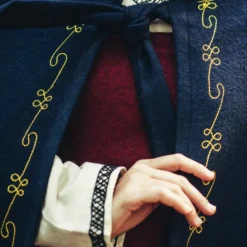 Leonardo Carbone Wollen Mantel Ceridwen, Blauw -Mode Winkel wollen mantel ceridwen blauw 5